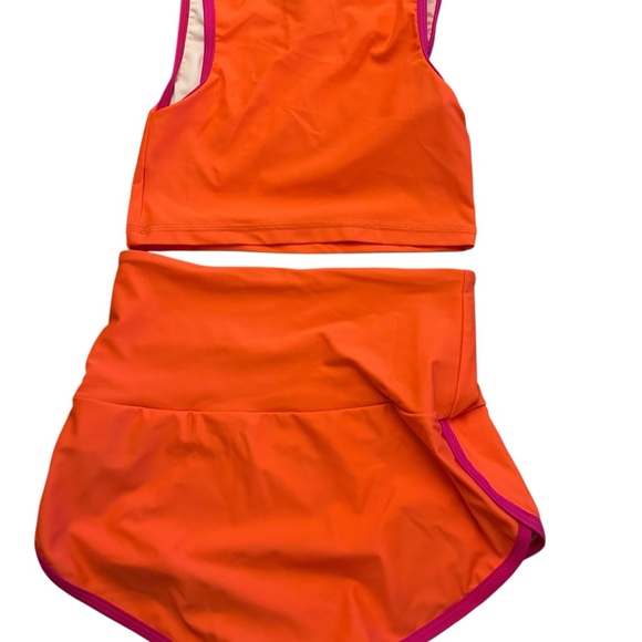 New Salt Gypsy Betty bottoms and tank top swim set Small orange pink - Picture 5 of 8